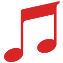 Red Music Note